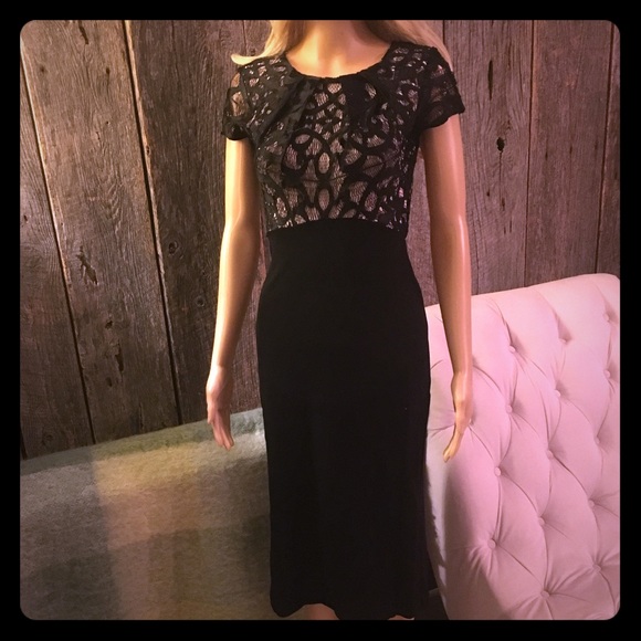 monsoon black lace dress